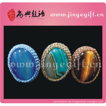 China Vintage-Schmuck handgefertigten Druzy Edelstein großen ovalen Ring